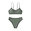 SHENHE Girl's 2 Piece O Ring Bikini High Waisted Spaghetti Strap Cute Swimsuit Bathing Suit