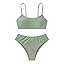 SHENHE Girl's 2 Piece O Ring Bikini High Waisted Spaghetti Strap Cute Swimsuit Bathing Suit