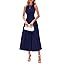 PRETTYGARDEN Spring Casual Dresses for Women 2026 Summer Business Work Midi Sleeveless A Line Pleated Cocktail Dress