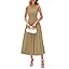 PRETTYGARDEN Spring Casual Dresses for Women 2026 Summer Business Work Midi Sleeveless A Line Pleated Cocktail Dress