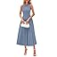 PRETTYGARDEN Spring Casual Dresses for Women 2026 Summer Business Work Midi Sleeveless A Line Pleated Cocktail Dress
