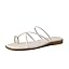 CUSHIONAIRE Venue Women’s Strappy Toe-Loop Slide Sandals with Gold-Tone Accent & Memory Foam Comfort