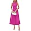 PRETTYGARDEN Spring Casual Dresses for Women 2026 Summer Business Work Midi Sleeveless A Line Pleated Cocktail Dress