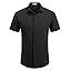 COOFANDY Men's Linen Shirts Short Sleeve Casual Shirts Button Down Shirt for Men Beach Summer Wedding Shirt