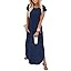 WIHOLL Summer Dresses Cap Sleeve Crewneck Maxi Long Casual Dress with Pockets Beach Vacation Sundresses 2026 Trendy