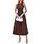 PRETTYGARDEN Spring Casual Dresses for Women 2026 Summer Business Work Midi Sleeveless A Line Pleated Cocktail Dress
