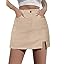 luvamia Skorts Skirts for Women Denim Mini Skirt Side Slit with High Waisted Jean Shorts Stretchy