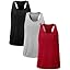 NELEUS Men's 3 Pack Dry Fit Y-Back Muscle Tank Workout Gym Shirt