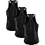 NELEUS Men's 3 Pack Dry Fit Y-Back Muscle Tank Workout Gym Shirt