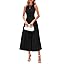 PRETTYGARDEN Spring Casual Dresses for Women 2026 Summer Business Work Midi Sleeveless A Line Pleated Cocktail Dress