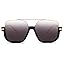GUVIVI Retro Oversized Aviator Sunglasses for Women Men Square Double Bridge Pilot Sun Glasses 70s Trendy Shades