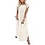 WIHOLL Summer Dresses Cap Sleeve Crewneck Maxi Long Casual Dress with Pockets Beach Vacation Sundresses 2026 Trendy