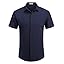 COOFANDY Men's Linen Shirts Short Sleeve Casual Shirts Button Down Shirt for Men Beach Summer Wedding Shirt