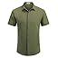 COOFANDY Men's Linen Shirts Short Sleeve Casual Shirts Button Down Shirt for Men Beach Summer Wedding Shirt