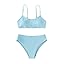 SHENHE Girl's 2 Piece O Ring Bikini High Waisted Spaghetti Strap Cute Swimsuit Bathing Suit
