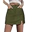 luvamia Skorts Skirts for Women Denim Mini Skirt Side Slit with High Waisted Jean Shorts Stretchy