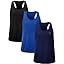 NELEUS Men's 3 Pack Dry Fit Y-Back Muscle Tank Workout Gym Shirt