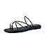 CUSHIONAIRE Venue Women’s Strappy Toe-Loop Slide Sandals with Gold-Tone Accent & Memory Foam Comfort