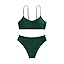 SHENHE Girl's 2 Piece O Ring Bikini High Waisted Spaghetti Strap Cute Swimsuit Bathing Suit