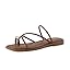 CUSHIONAIRE Venue Women’s Strappy Toe-Loop Slide Sandals with Gold-Tone Accent & Memory Foam Comfort