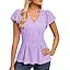 GRACE KARIN Summer Blouses for Women Dressy Casual, 2026 Ruffle Sleeve Peplum Tops, Business Work Shirt Fashion Clothing