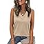 Zeagoo Tank Top for Women V Neck Loose Fit Sleeveless Summer Tops Business Casual Outfits Dressy Blouses Shirts