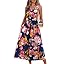 WIHOLL Summer Dresses for Women Flowy Casual Midi Dress Beach Vacation Sundresses with Pockets