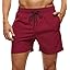 Tyhengta Men's Swim Trunks Quick Dry Beach Shorts with Zipper Pockets and Mesh Lining