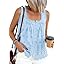 PRETTYGARDEN Womens Tank Tops 2026 Summer Button Down Shirts Embroidered Eyelet Dressy Casual Blouses Beach Vacation Clothes