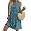 Zeagoo Summer Dresses for Women 2026 Sleeveless Casual Floral Tshirt Sundress with Pockets Loose Tank Beach Dress