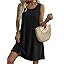 Zeagoo Summer Dresses for Women 2026 Sleeveless Casual Floral Tshirt Sundress with Pockets Loose Tank Beach Dress
