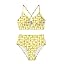 Herseas Womens 2 Piece High Waisted U Wire Bikini Set Floral Print Swimsuit Crisscross Back Bathing Suit Beach Swimwear