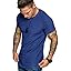 COOFANDY Men's Muscle T-Shirt Pleated Raglan Sleeve Bodybuilding Gym Tee Short Sleeve Fashion Workout Shirts Hipster Shirt