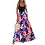 KIRUNDO Women Summer Sleeveless Boho Floral Maxi Dress 2026 Scoop Neck Tank A Line Flowy Beach Vacation Resort Wear Sundress