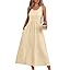 WIHOLL Summer Dresses for Women Flowy Casual Midi Dress Beach Vacation Sundresses with Pockets