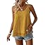 Womens Tank Tops Flowy Sleeveless Summer Boho Tank Top for Women Casual Crewneck Strap Lace Camisole Shirts