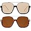 GUVIVI Retro Oversized Aviator Sunglasses for Women Men Square Double Bridge Pilot Sun Glasses 70s Trendy Shades
