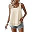 Womens Tank Tops Flowy Sleeveless Summer Boho Tank Top for Women Casual Crewneck Strap Lace Camisole Shirts