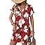 WIHOLL Summer Dresses for Women with Sleeves Midi Dress Button Down Beach Vacation Casual Dresses Fashion Clothing