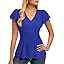 GRACE KARIN Summer Blouses for Women Dressy Casual, 2026 Ruffle Sleeve Peplum Tops, Business Work Shirt Fashion Clothing