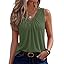 Zeagoo Womens Tank Tops Summer Sleeveless Loose Fit Tops V Neck Pleated Shirts Basic Tees Dressy Casual Trendy Clothes
