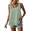 Womens Tank Tops Flowy Sleeveless Summer Boho Tank Top for Women Casual Crewneck Strap Lace Camisole Shirts