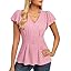 GRACE KARIN Summer Blouses for Women Dressy Casual, 2026 Ruffle Sleeve Peplum Tops, Business Work Shirt Fashion Clothing
