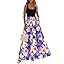 KIRUNDO Women Summer Sleeveless Boho Floral Maxi Dress 2026 Scoop Neck Tank A Line Flowy Beach Vacation Resort Wear Sundress