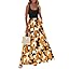 KIRUNDO Women Summer Sleeveless Boho Floral Maxi Dress 2026 Scoop Neck Tank A Line Flowy Beach Vacation Resort Wear Sundress