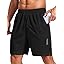 COOFANDY Mens Gym Athletic Shorts with Zipper Pockets Quick Dry 7" Workout Running Training Shorts
