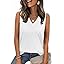 Zeagoo Tank Top for Women V Neck Loose Fit Sleeveless Summer Tops Business Casual Outfits Dressy Blouses Shirts