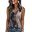 Zeagoo Tank Top for Women V Neck Loose Fit Sleeveless Summer Tops Business Casual Outfits Dressy Blouses Shirts
