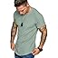 COOFANDY Men's Muscle T-Shirt Pleated Raglan Sleeve Bodybuilding Gym Tee Short Sleeve Fashion Workout Shirts Hipster Shirt