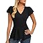 GRACE KARIN Summer Blouses for Women Dressy Casual, 2026 Ruffle Sleeve Peplum Tops, Business Work Shirt Fashion Clothing
